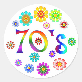 70s Love Classic Round Sticker