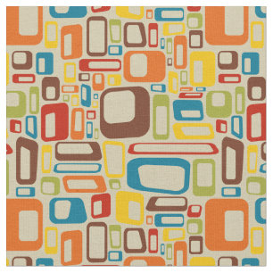 70s mod squares fabric