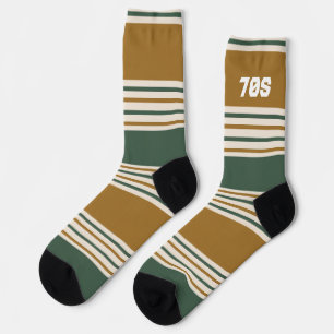 70s Modern mid century striped pattern Cool Socks