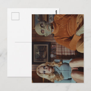 70s Monster and Woman on Couch Postcard