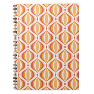 70s nostalgia notebook groovy optical pattern