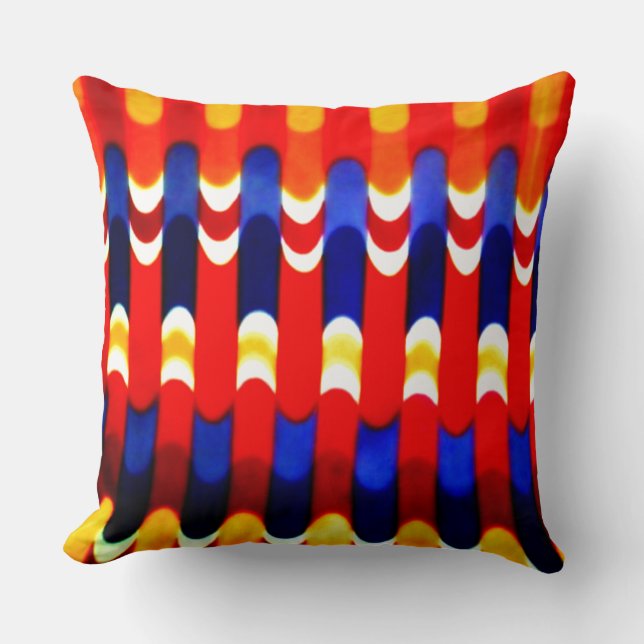 70's Pattern Throw Pillow (Front)