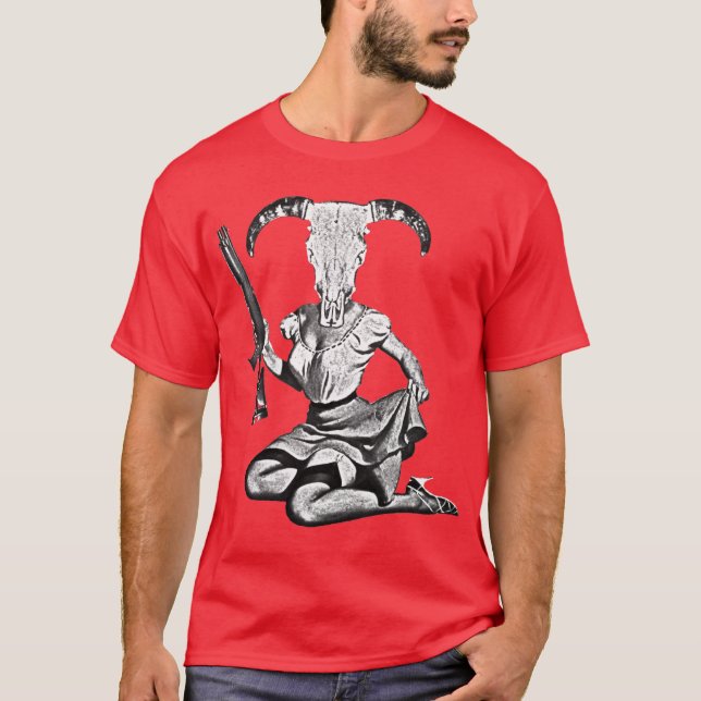 70's pin-up skull T-Shirt (Front)