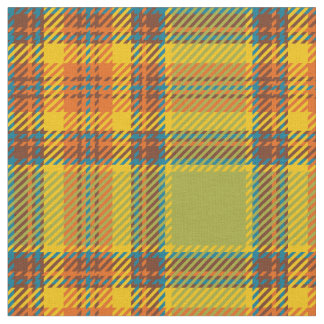70s  plaid green fabric