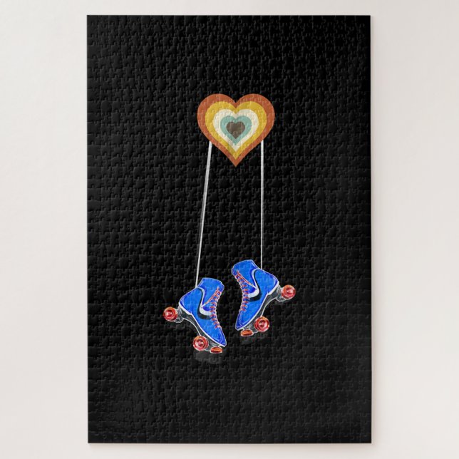 70s  pocket heart  roller skating jigsaw puzzle (Vertical)
