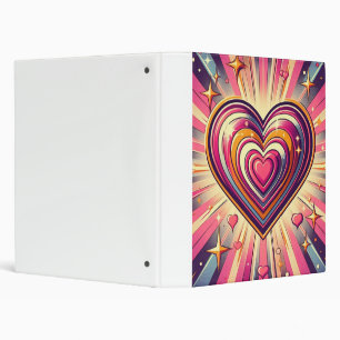 70s pop art heart/Valentines Binder