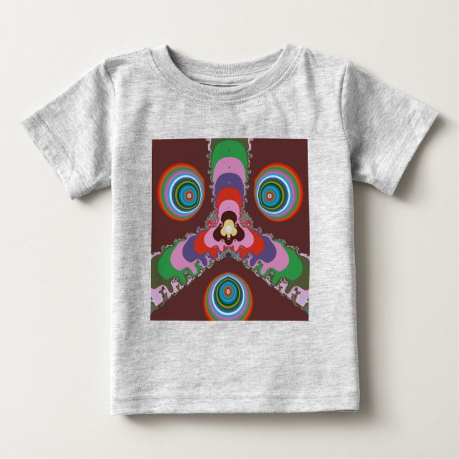 70s Psychedelic Pattern Retro Art Baby T-Shirt (Front)