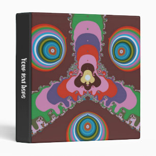 70s Psychedelic Pattern Retro Art Binder
