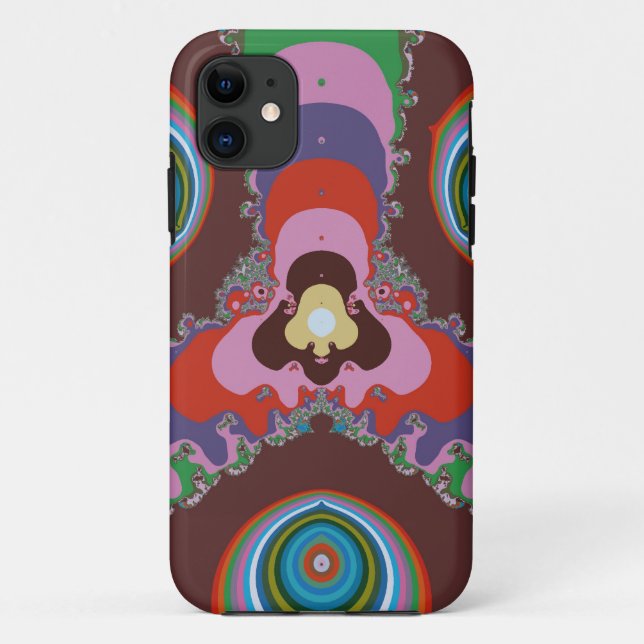 70s Psychedelic Pattern Retro Art Case-Mate iPhone Case (Back)