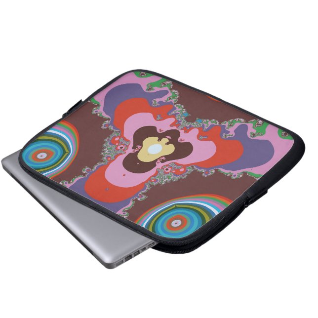70s Psychedelic Pattern Retro Art Laptop Sleeve (Front Bottom)