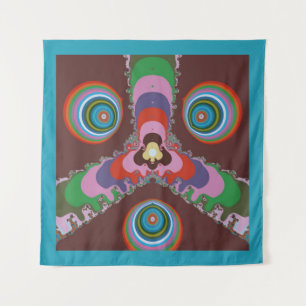 70s Psychedelic Pattern Retro Art Tapestry
