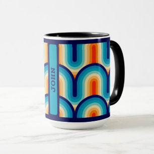 70s Rainbow Curves Mug