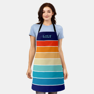 70s Rainbow Stripes Apron