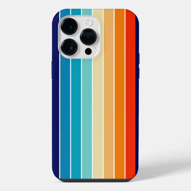 70s Rainbow Stripes iPhone Case (Back)