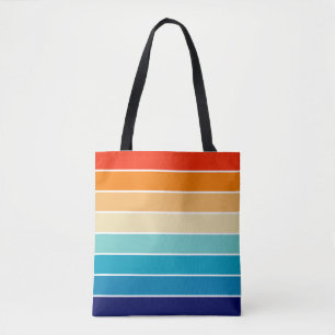 70s Rainbow Stripes Tote Bag