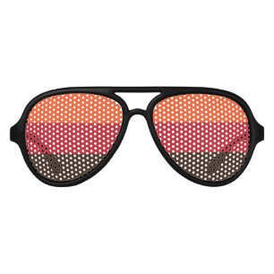 70s Retro 3 Striped Vintage Colour Pattern Aviator Sunglasses