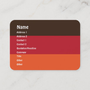 70s Retro 3 Striped Vintage Colour Pattern Business Card