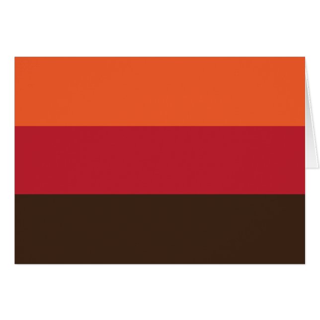 70s Retro 3 Striped Vintage Colour Pattern Card (Front Horizontal)