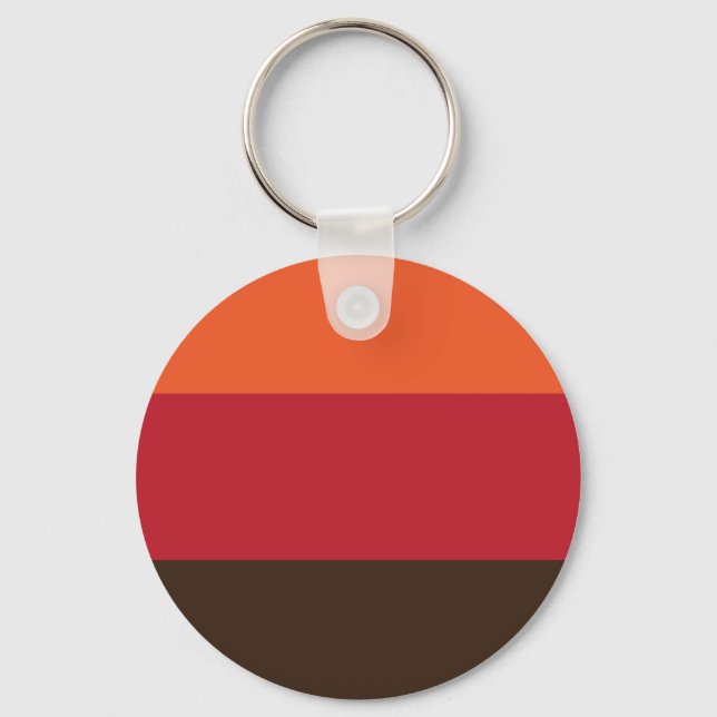70s Retro 3 Striped Vintage Colour Pattern Keychain (Front)