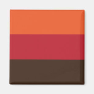 70s Retro 3 Striped Vintage Colour Pattern Magnet