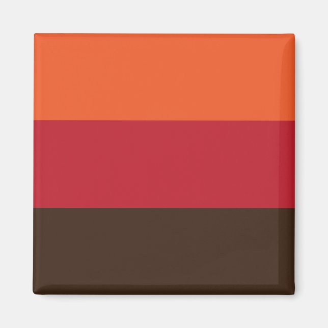 70s Retro 3 Striped Vintage Colour Pattern Magnet (Front)