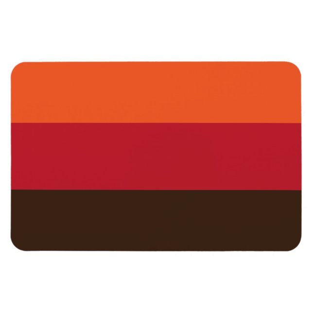 70s Retro 3 Striped Vintage Colour Pattern Magnet (Horizontal)