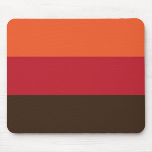 70s Retro 3 Striped Vintage Colour Pattern Mouse Pad