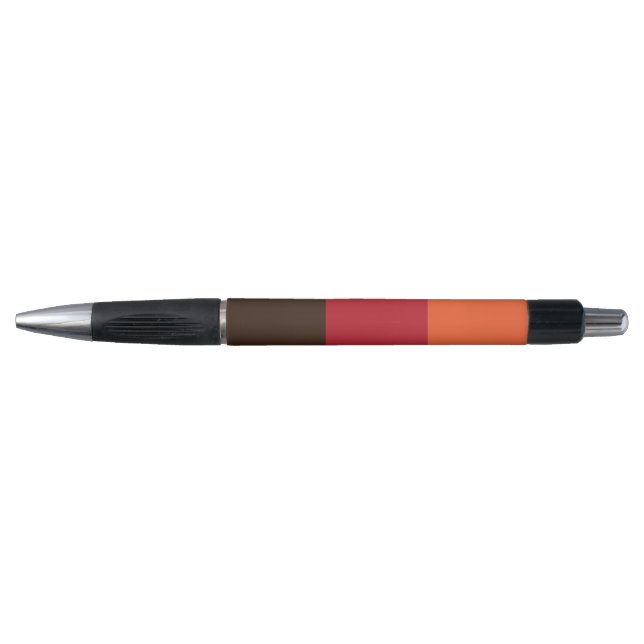 70s Retro 3 Striped Vintage Colour Pattern Pen (Front)