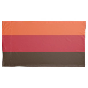70s Retro 3 Striped Vintage Colour Pattern Pillowcase