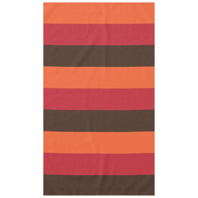 70s Retro 3 Striped Vintage Colour Pattern Tablecloth (Front)