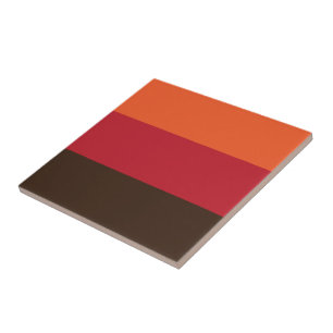 70s Retro 3 Striped Vintage Colour Pattern Tile