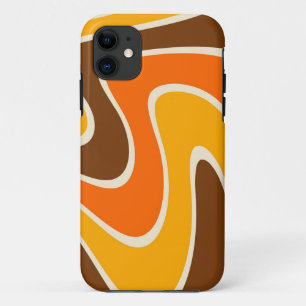 70s Retro Abstract Lava Design iPhone 11 Case
