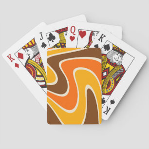 70s Retro Abstract Lava Design Playing Cards