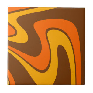 70s Retro Abstract Lava Design Tile