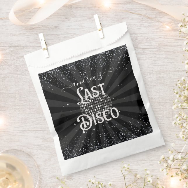 70s Retro Bachelorette Party Weekend Last Disco Favour Bag (Clipped)