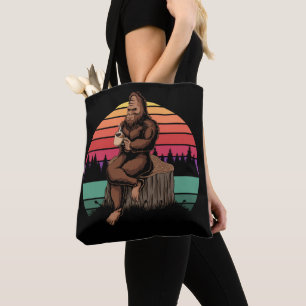 70s Retro Bigfoot & Coffee Tote Bag