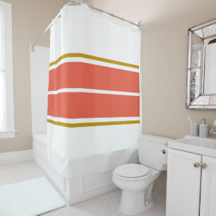 70s Retro Bold Twin Orange White Racing Stripes