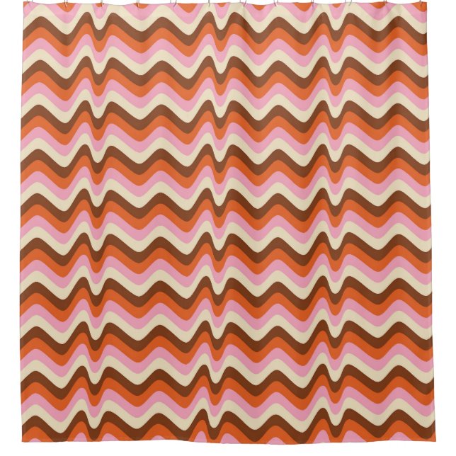 70s Retro Brown Pink Waves (Front)