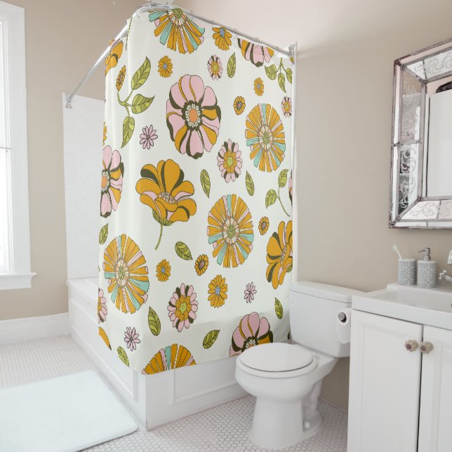 70s Retro Floral Pattern (In Situ)