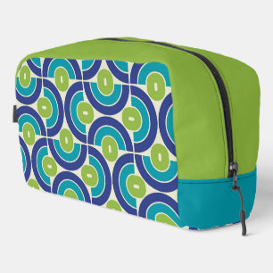70s Retro Geometric Design Dopp Kit