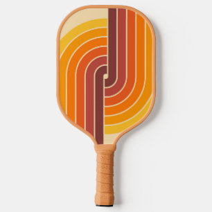 70s Retro Geometric Design Pickleball Paddle