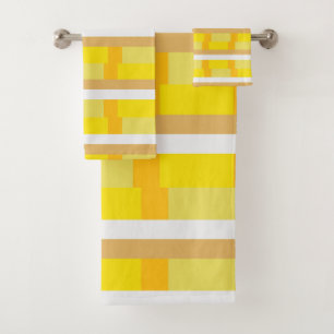 70s Retro Geometric Seventies 70s Bath Towel Set