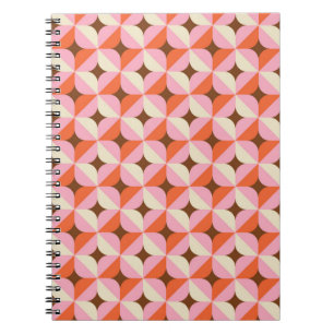 70s Retro Geometric Vintage Pattern Notebook