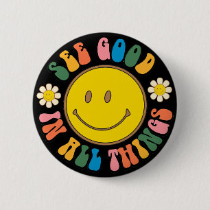 70s Retro Hippie Sublimation Bundle Button