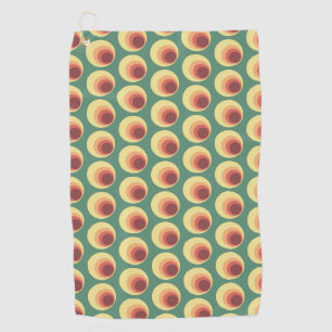 70's Retro Inspired Circle Pattern Golf Towel