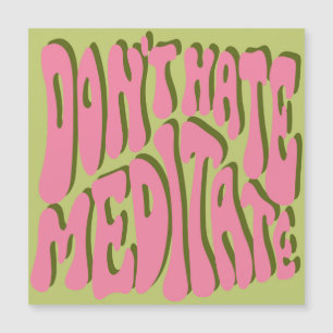 70s Retro: 'Meditate' Motivational Poster