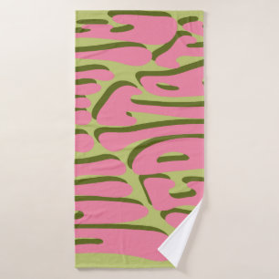 70s Retro: 'Meditate' Motivational Poster Bath Towel