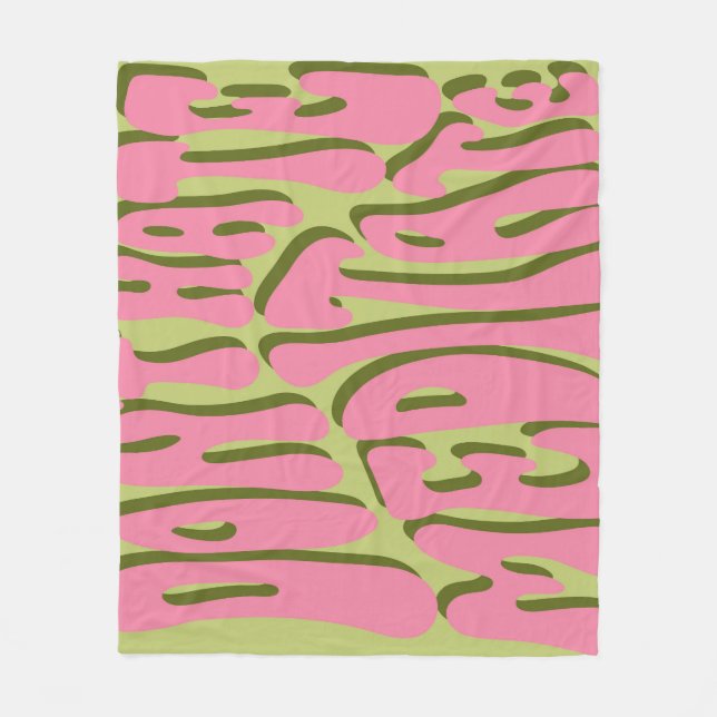 70s Retro: 'Meditate' Motivational Poster Fleece Blanket (Front)