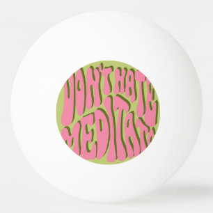 70s Retro: 'Meditate' Motivational Poster Ping Pong Ball