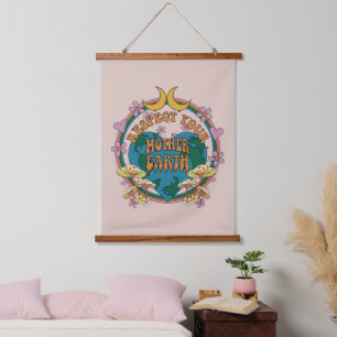 70's Retro Mother Earth Graphic Hanging Tapestry